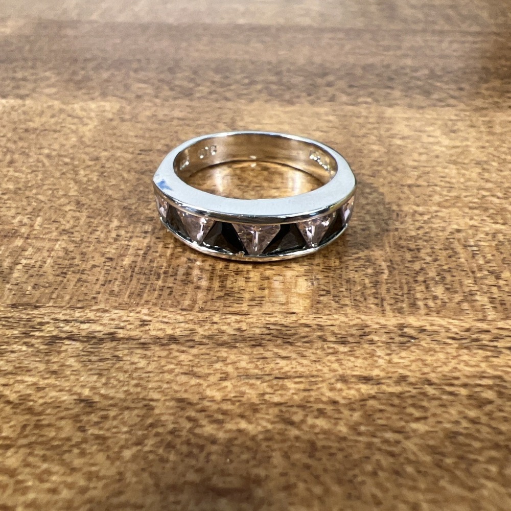 UTC Suzanne Somers Sterling Silver‎ 925 Black Pink Ring Size 7.75
